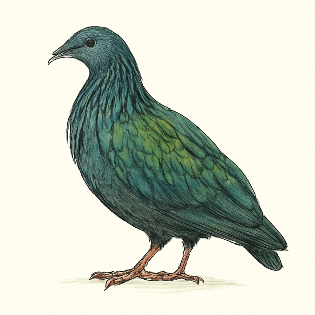 Illustration von Kragentaube
