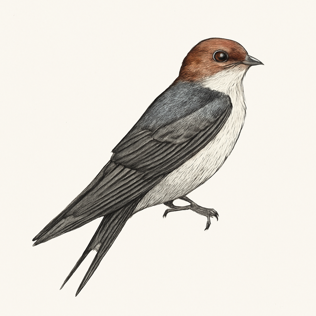Illustrazione di Gray-rumped Swallow