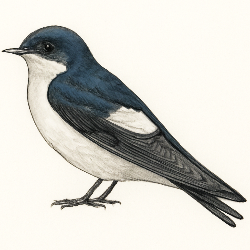 Illustrazione di White-winged Swallow