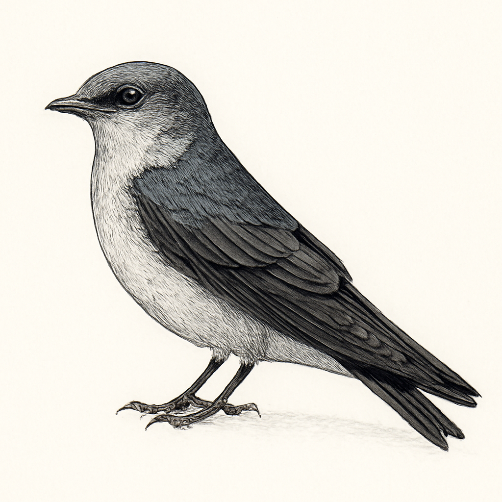 Illustrazione di Gray-breasted Martin