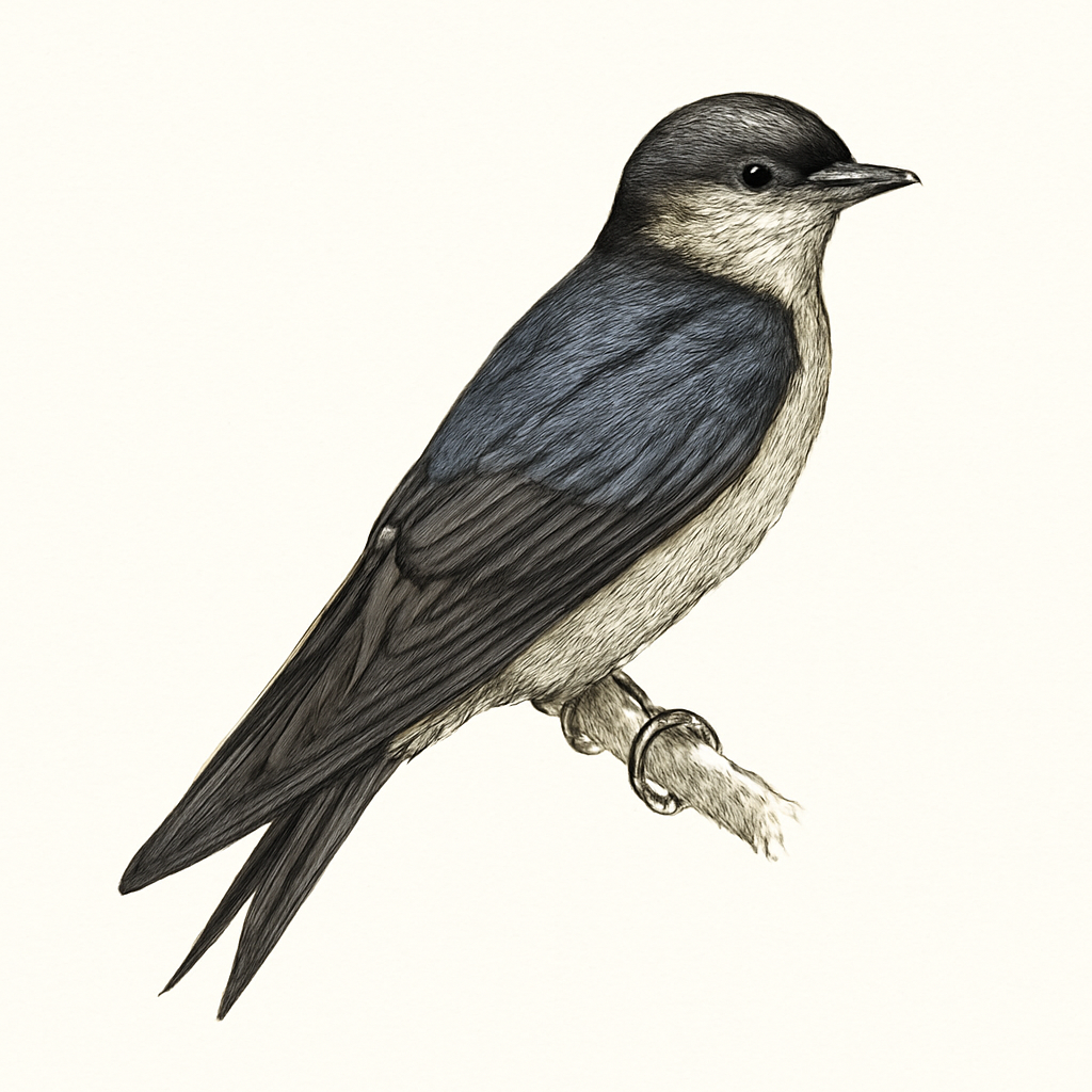Illustration von Blauschwalbe