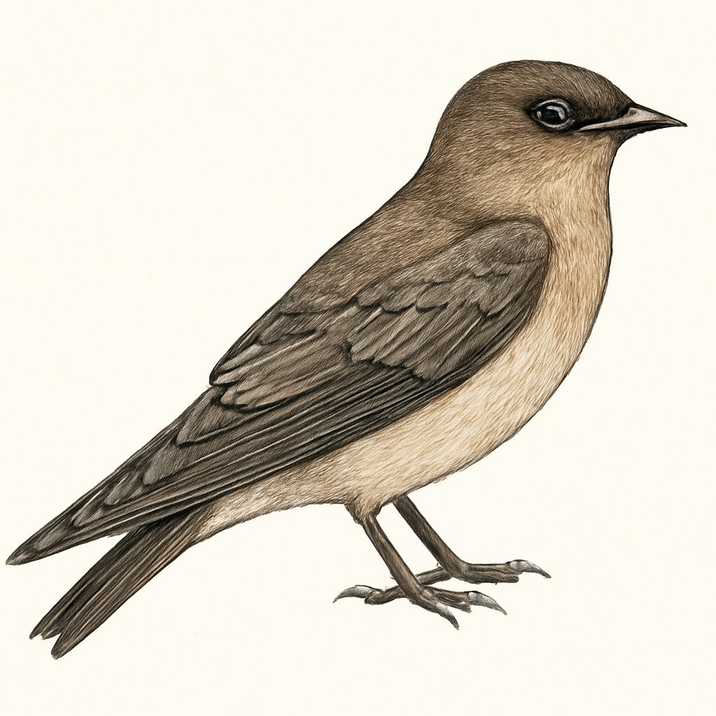 Brown-chested Martin illustration