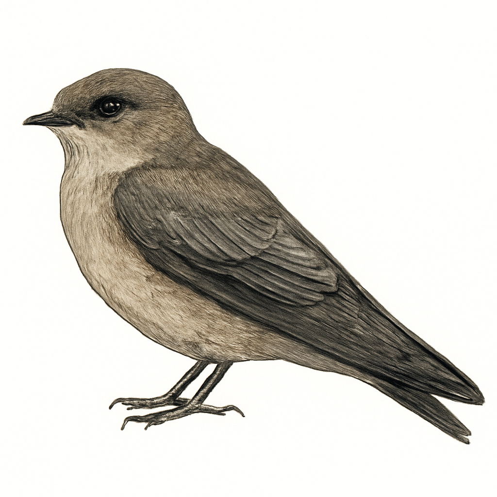 Illustration von Einfarbschwalbe
