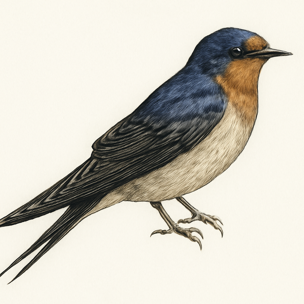 Ilustração de welcome swallow