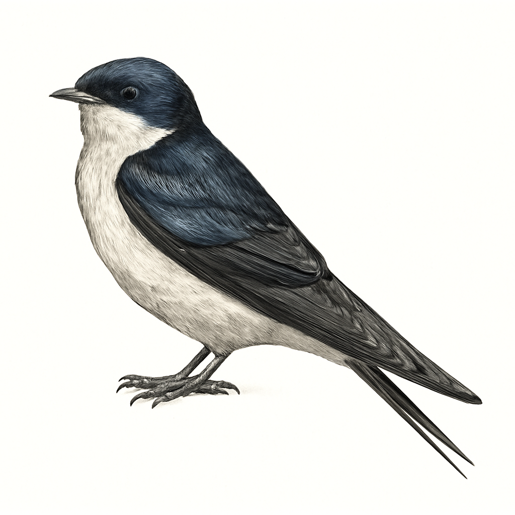 Ilustración de Golondrina Gorjiblanca
