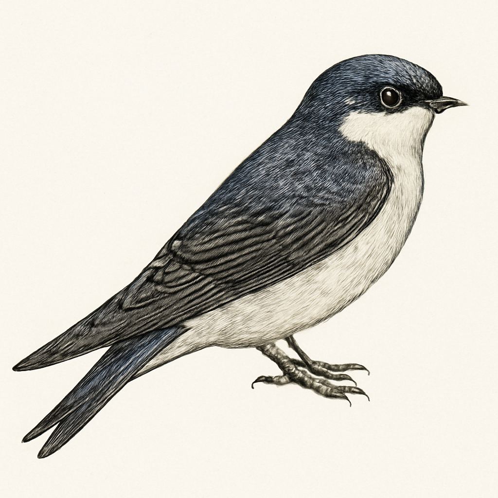 Western House Martin illustration