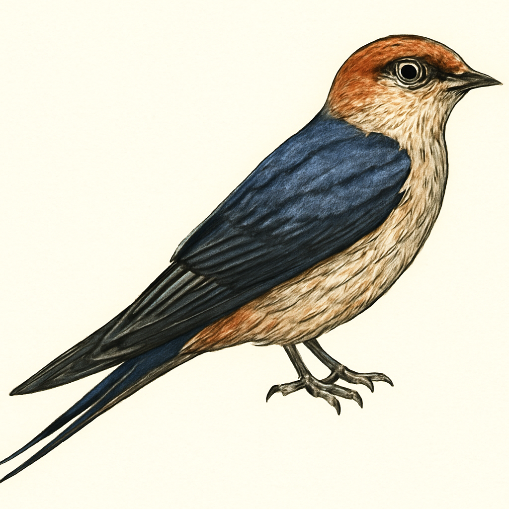 Red-rumped Swallow illustration