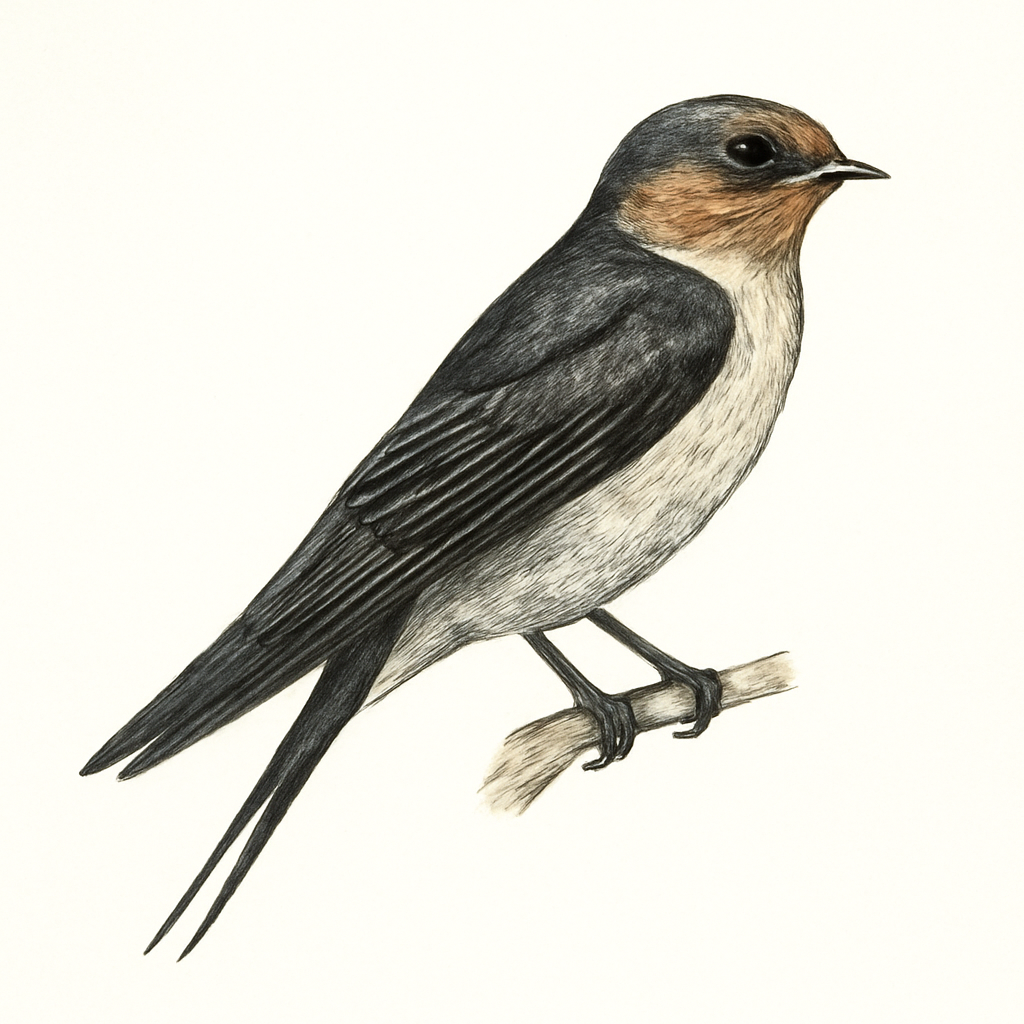 Illustration von Klippenschwalbe
