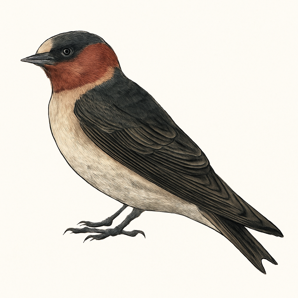 Cliff Swallow illustration