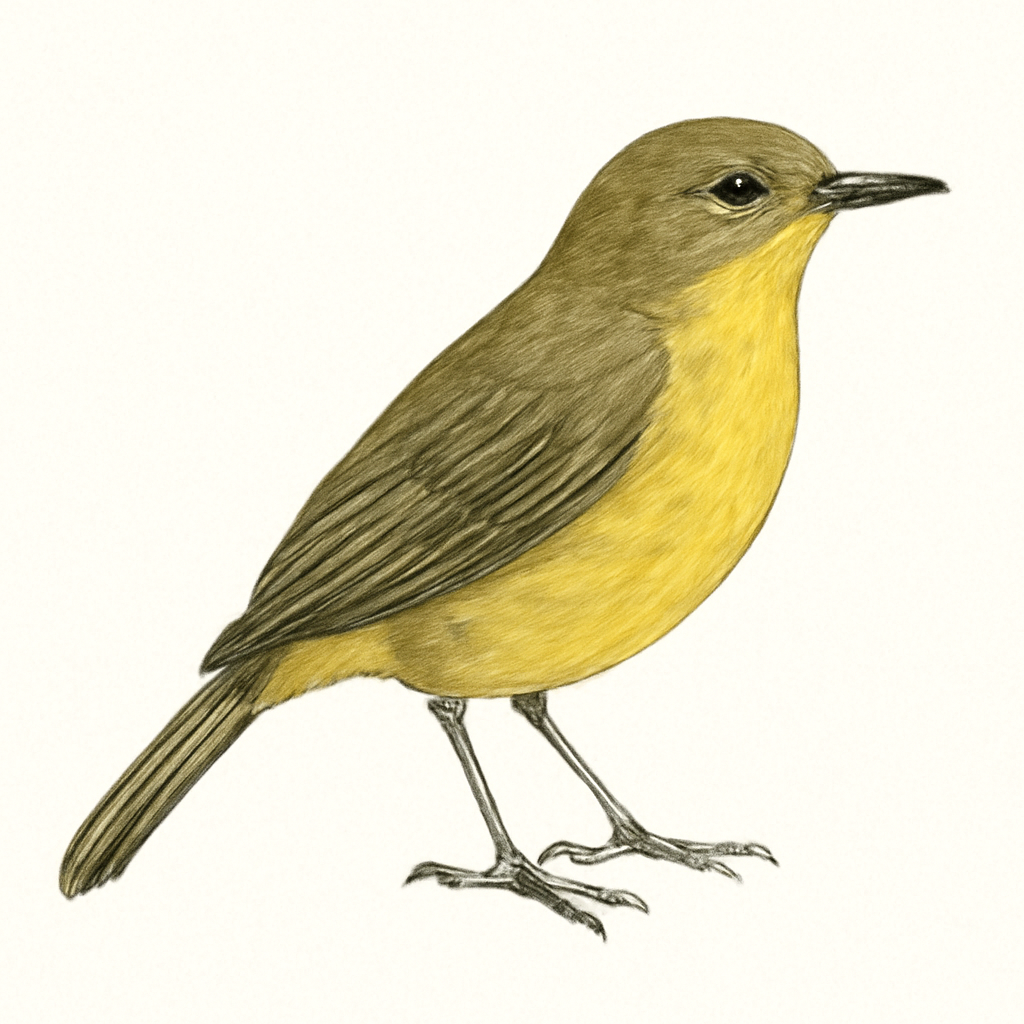 Illustration de Bulbul à poitrine jaune