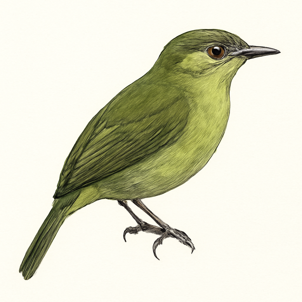 Illustration von Grünbülbül