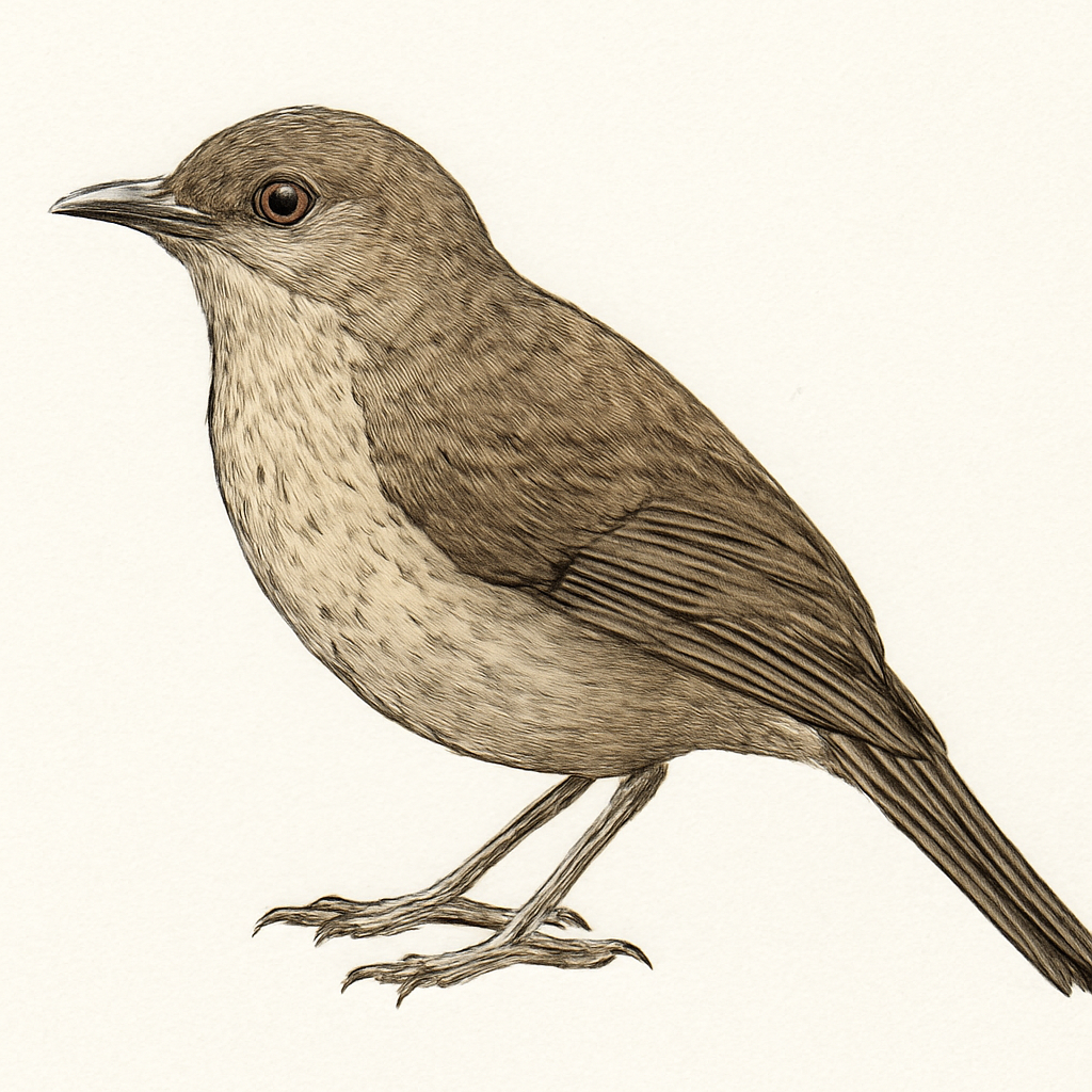 Ilustración de Bulbul Terrestre