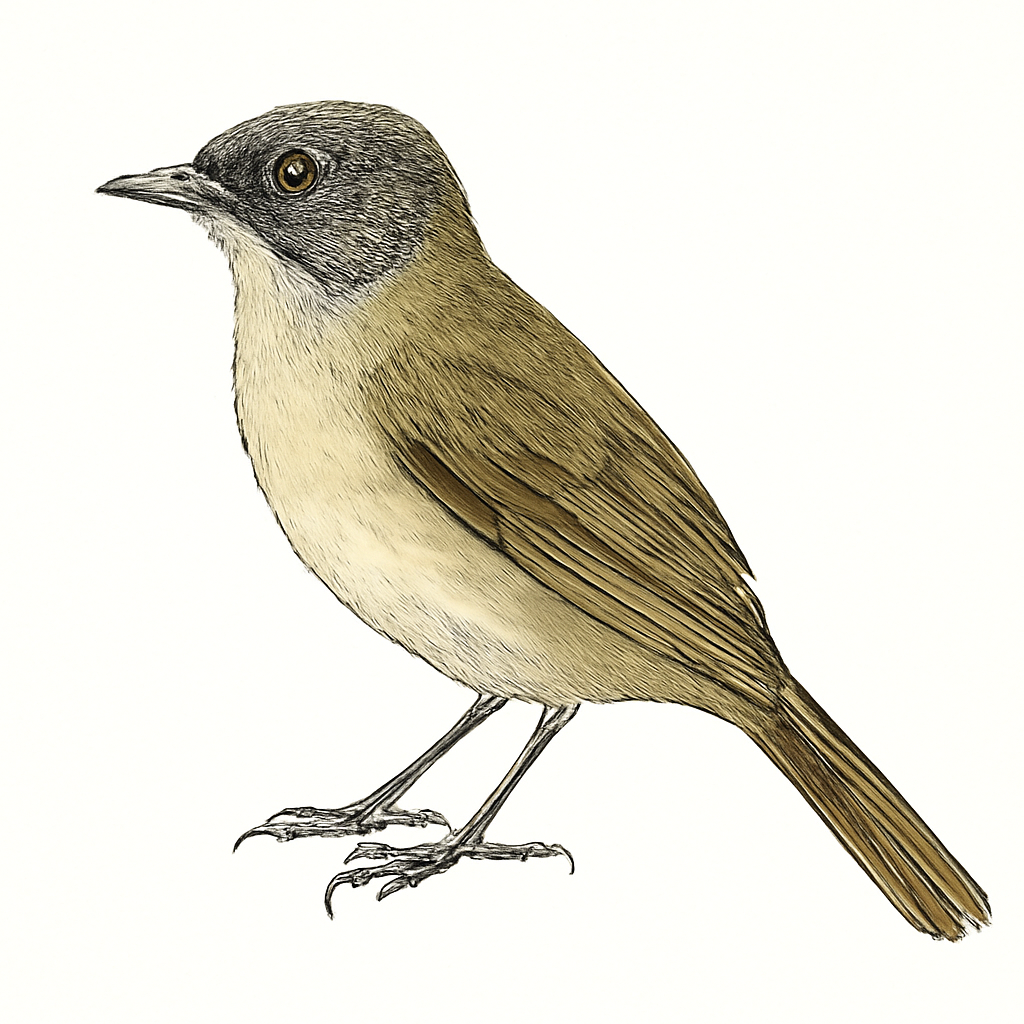 Illustration de Bulbul à joues grises