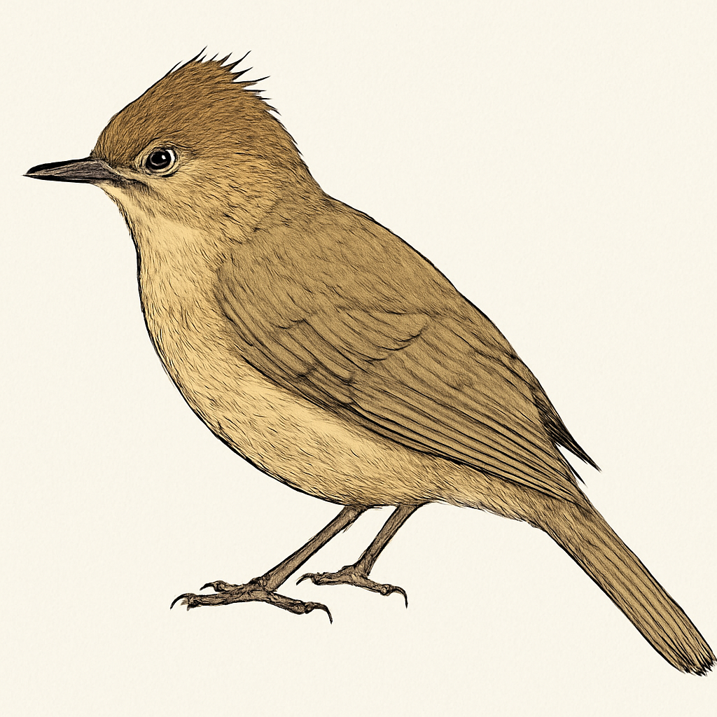 Ilustração de ochraceous bulbul