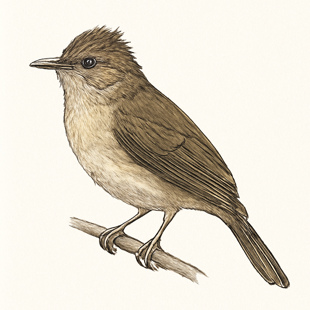 Illustrazione di Puff-throated Bulbul