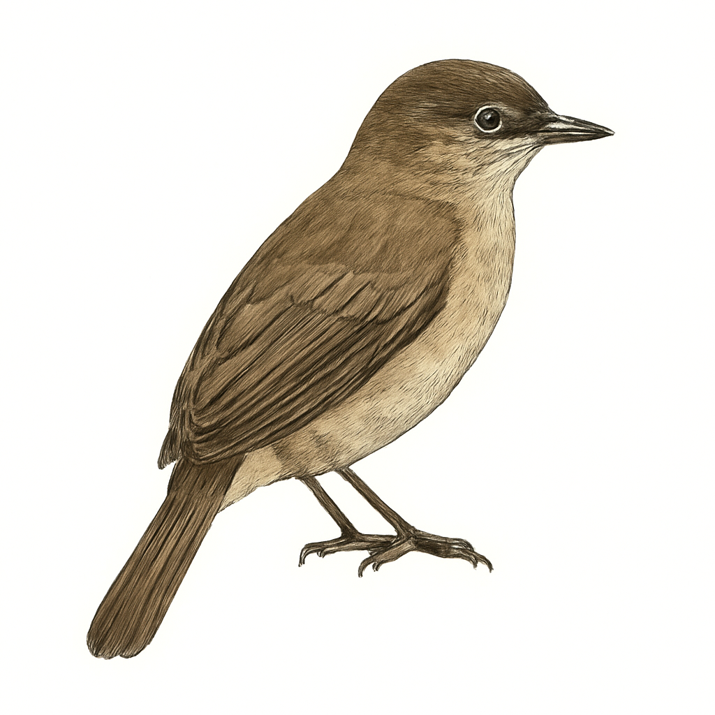 Illustration von Braunbauchbülbül