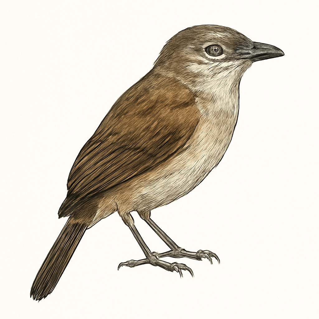 Ilustração de gray-eyed bulbul