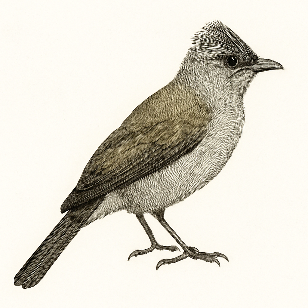 Ilustração de ashy bulbul
