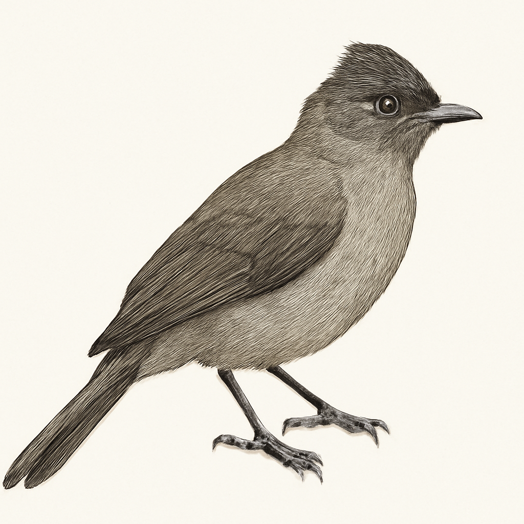 Illustrazione di Cinereous Bulbul