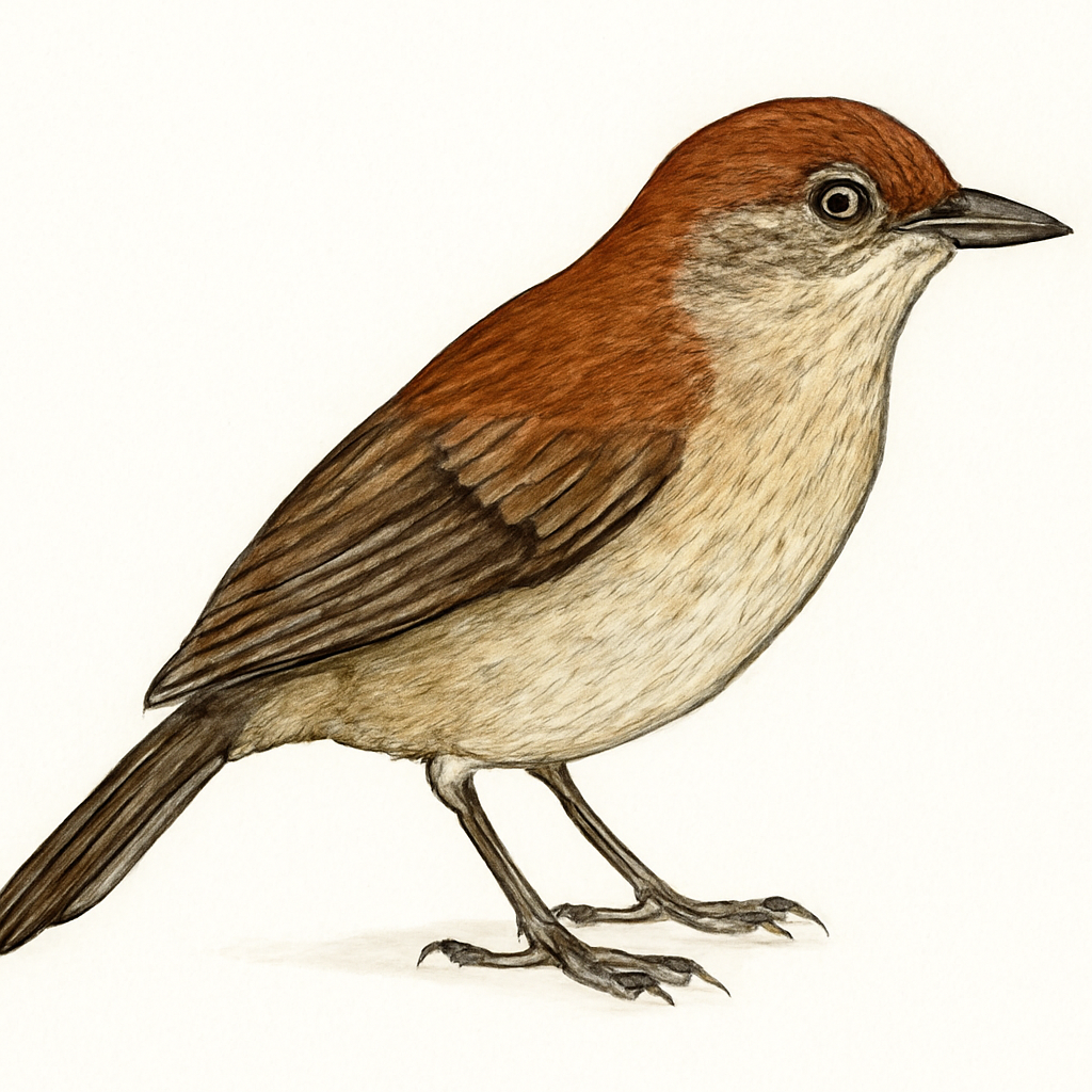 Chestnut Bulbul illustration