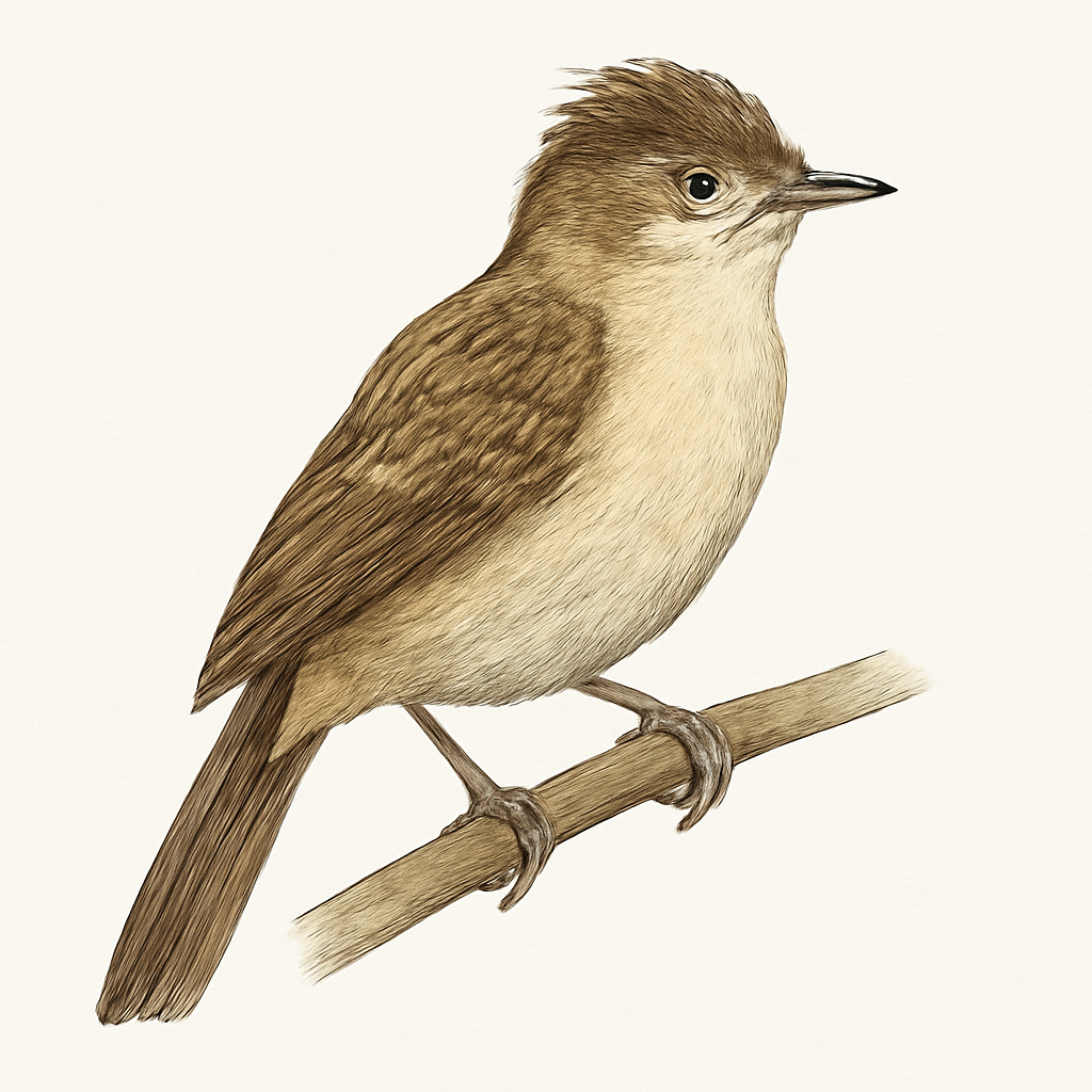 Illustrazione di Puff-backed Bulbul