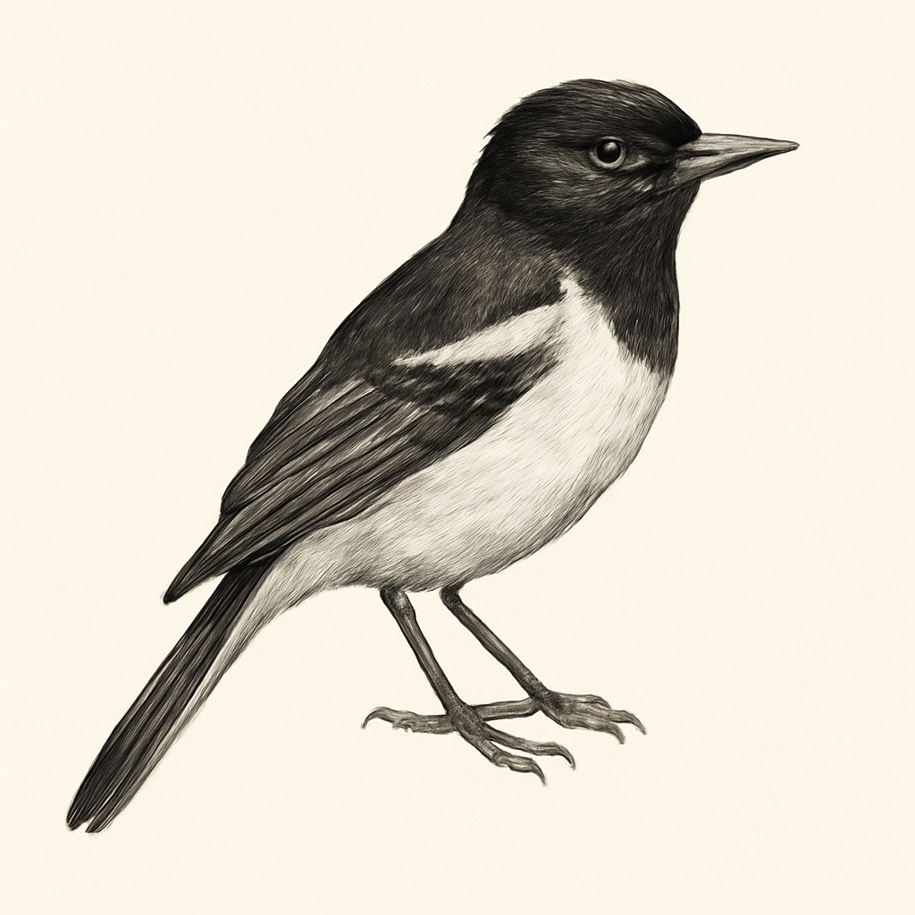 Illustrazione di Black-and-white Bulbul