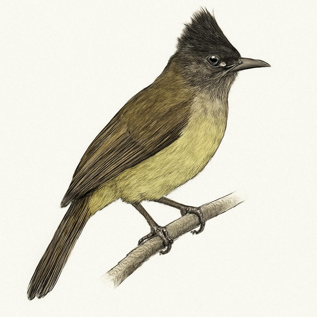 Illustrazione di Andaman Bulbul