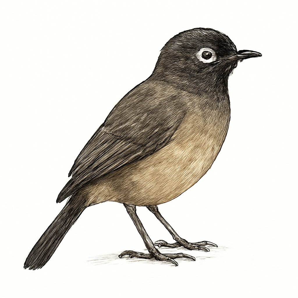Illustration von Brillenbülbül
