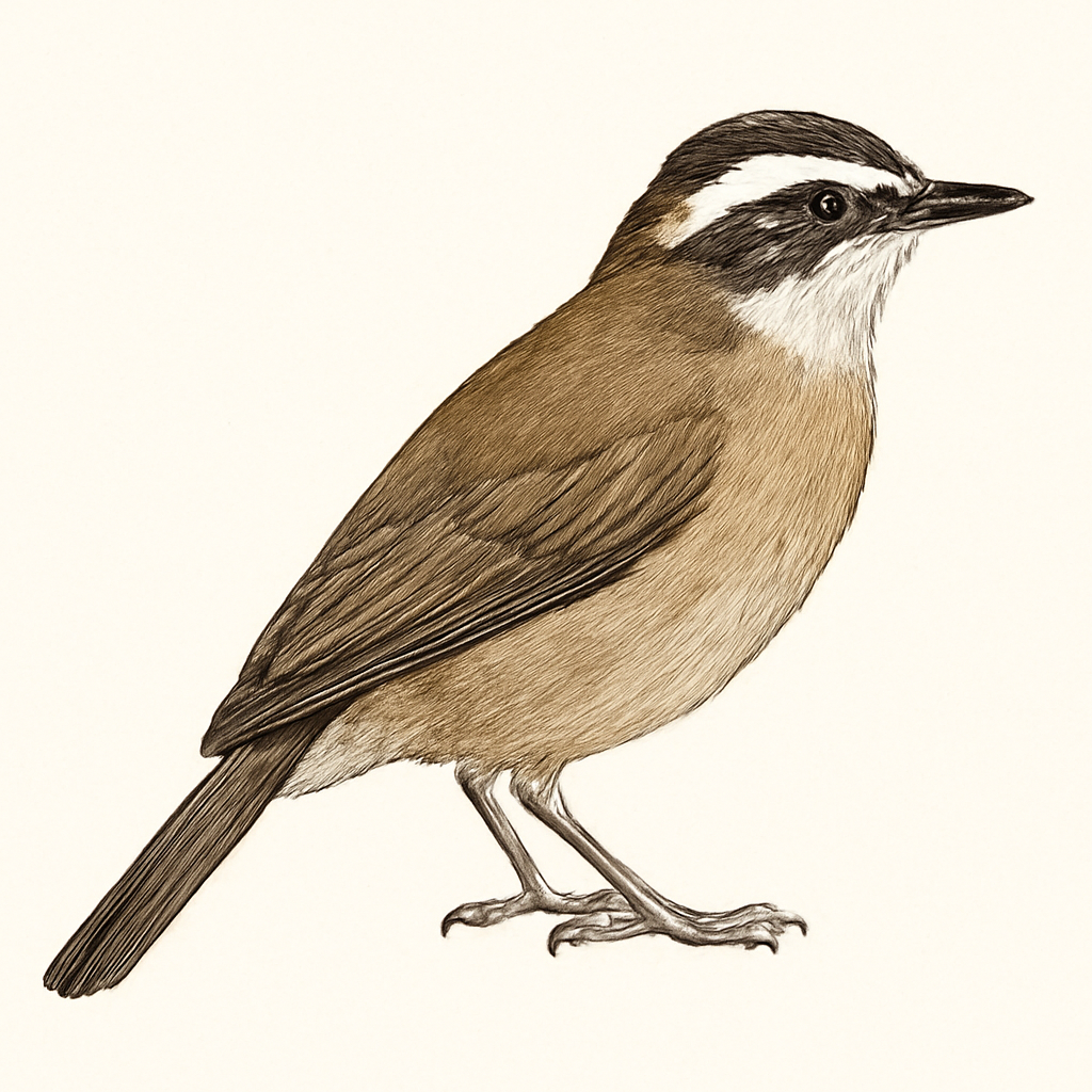Illustrazione di White-browed Bulbul