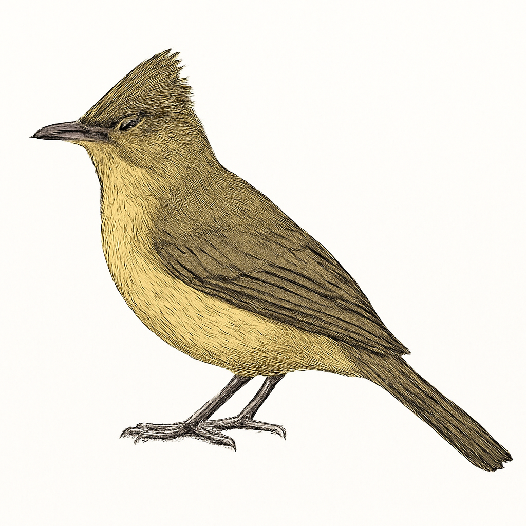 Flavescent Bulbul illustration