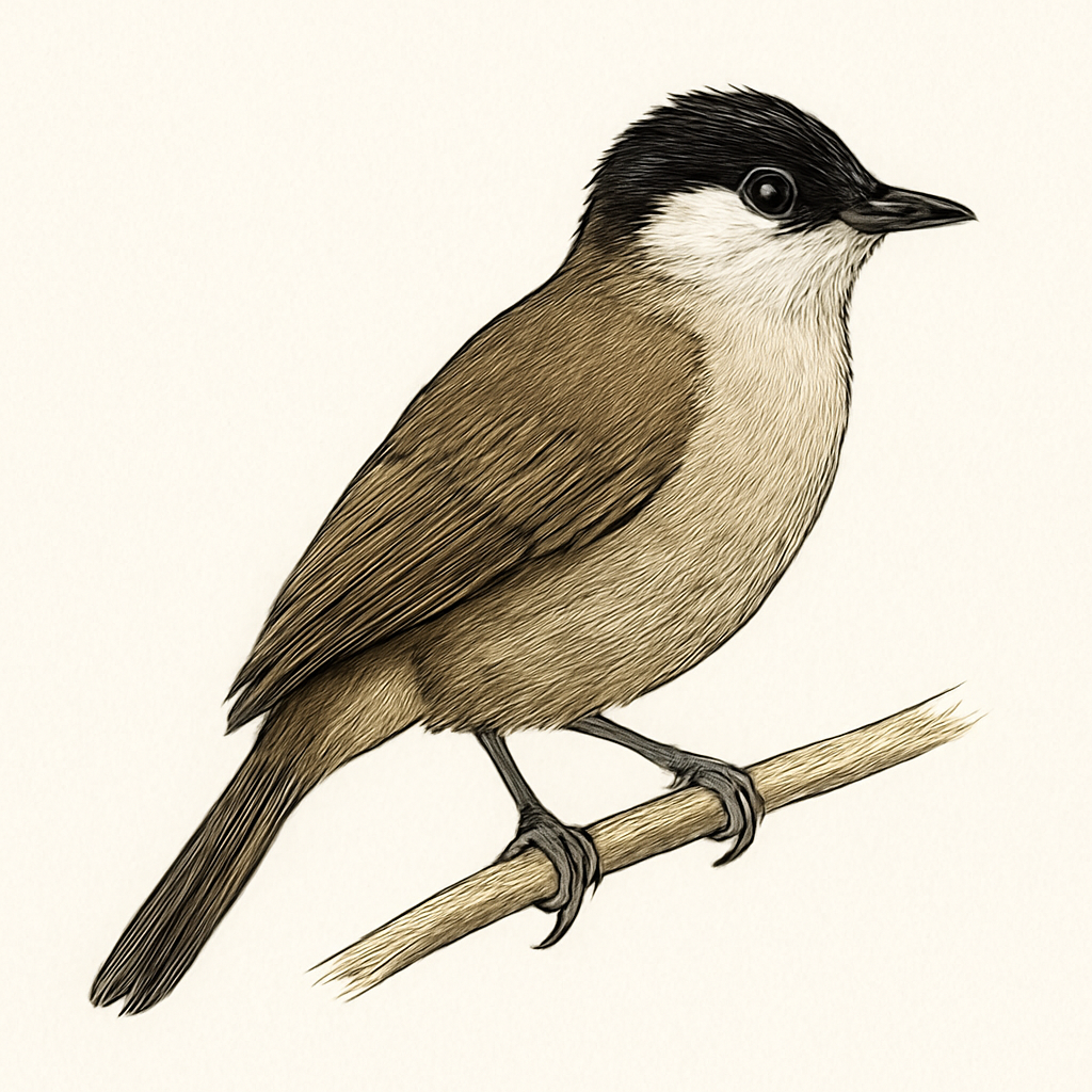 Illustrazione di Pale-faced Bulbul