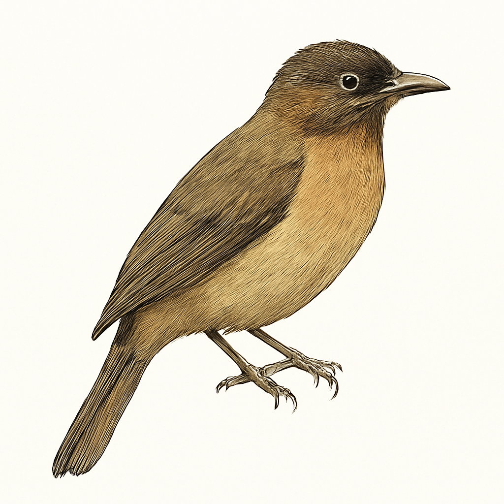 Illustration de Bulbul à poitrine brune