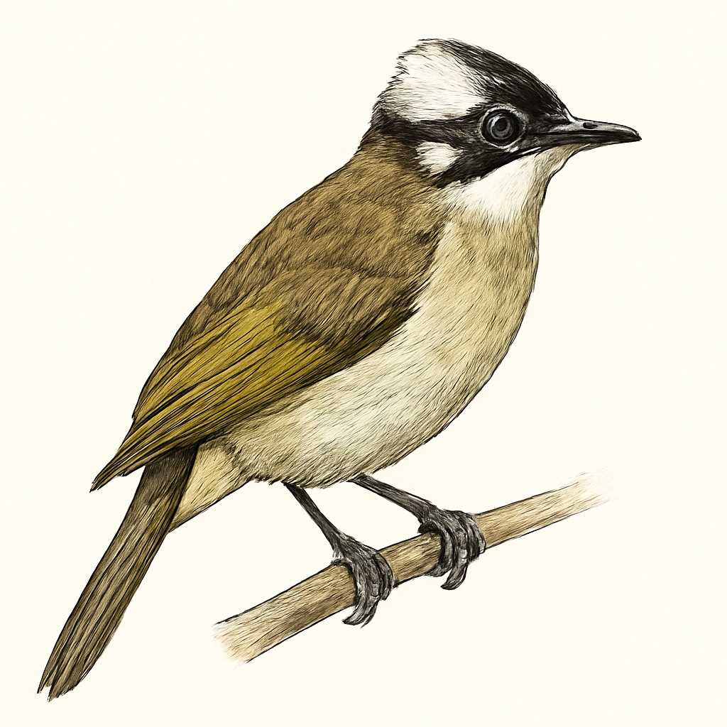 Illustration von Chinabülbül