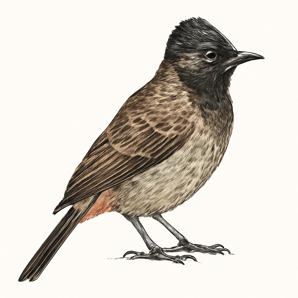 Red-vented Bulbul illustration
