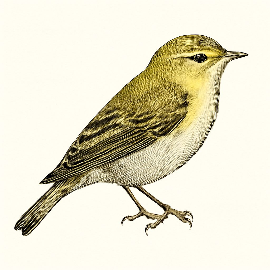 Wood Warbler illustration