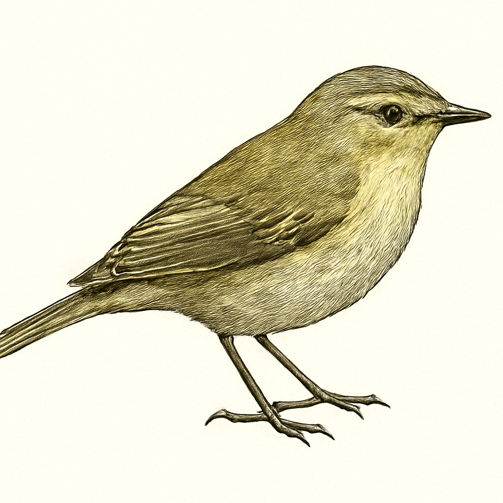 Western Bonelli's Warbler illustration