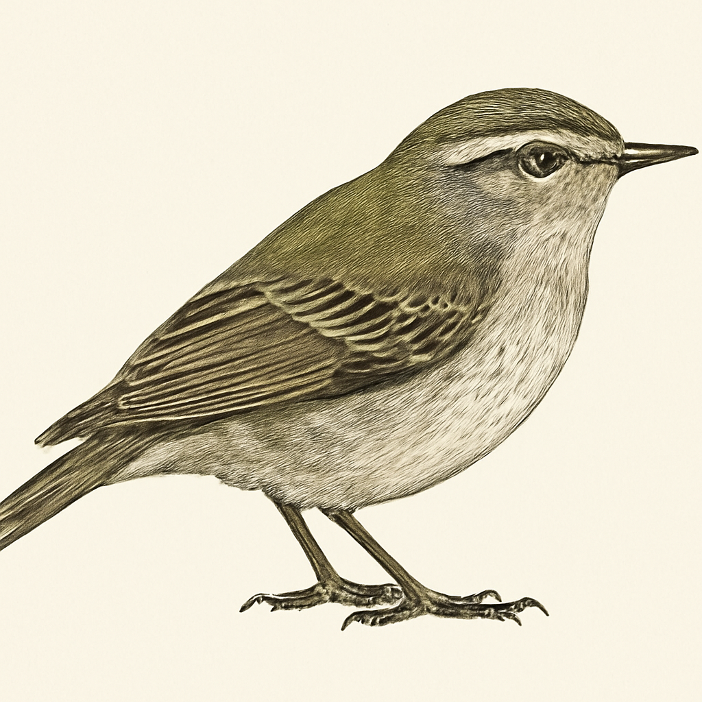 Illustrazione di Ashy-throated Warbler