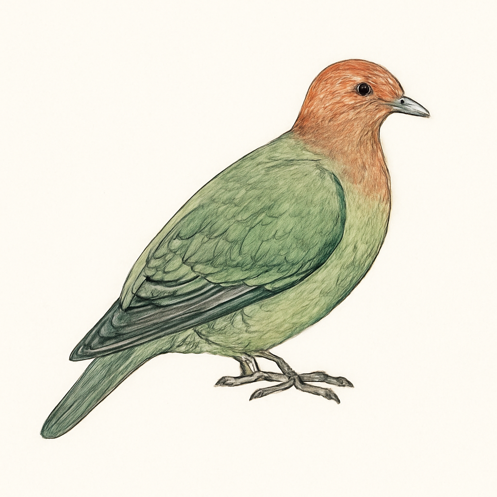 Ilustración de Vinago Cabecirrufo