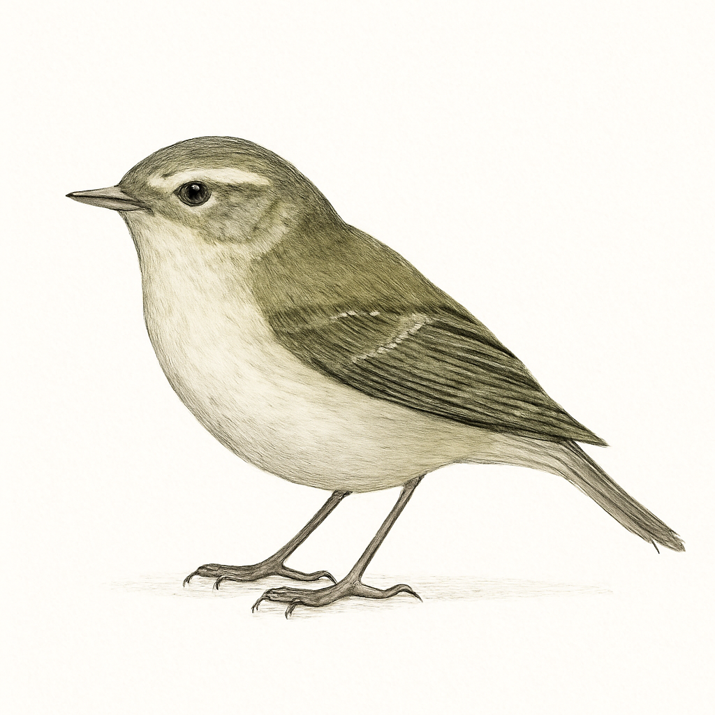 Ilustración de Mosquitero Montano