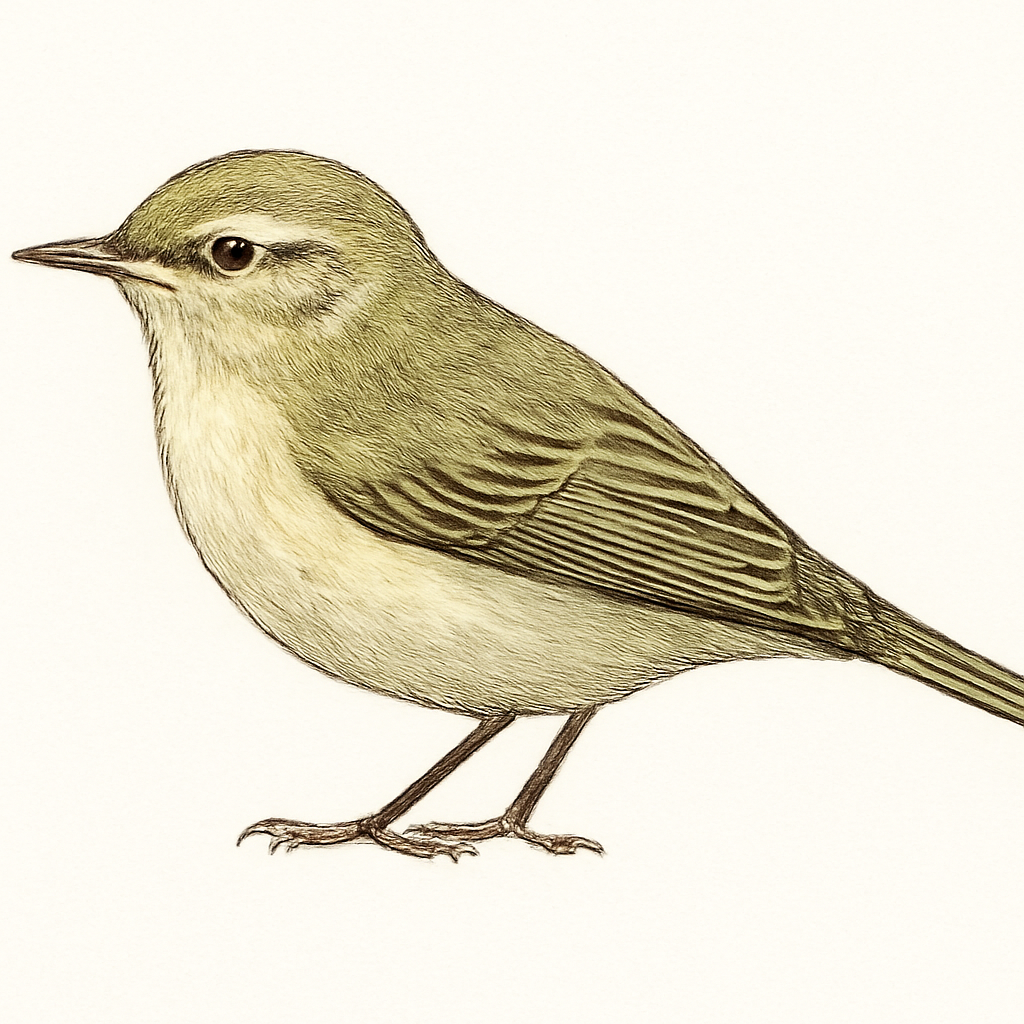 Green Warbler illustration