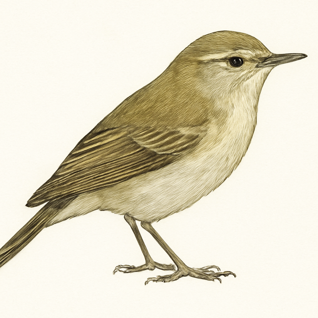 Pale-legged Leaf Warbler illustration