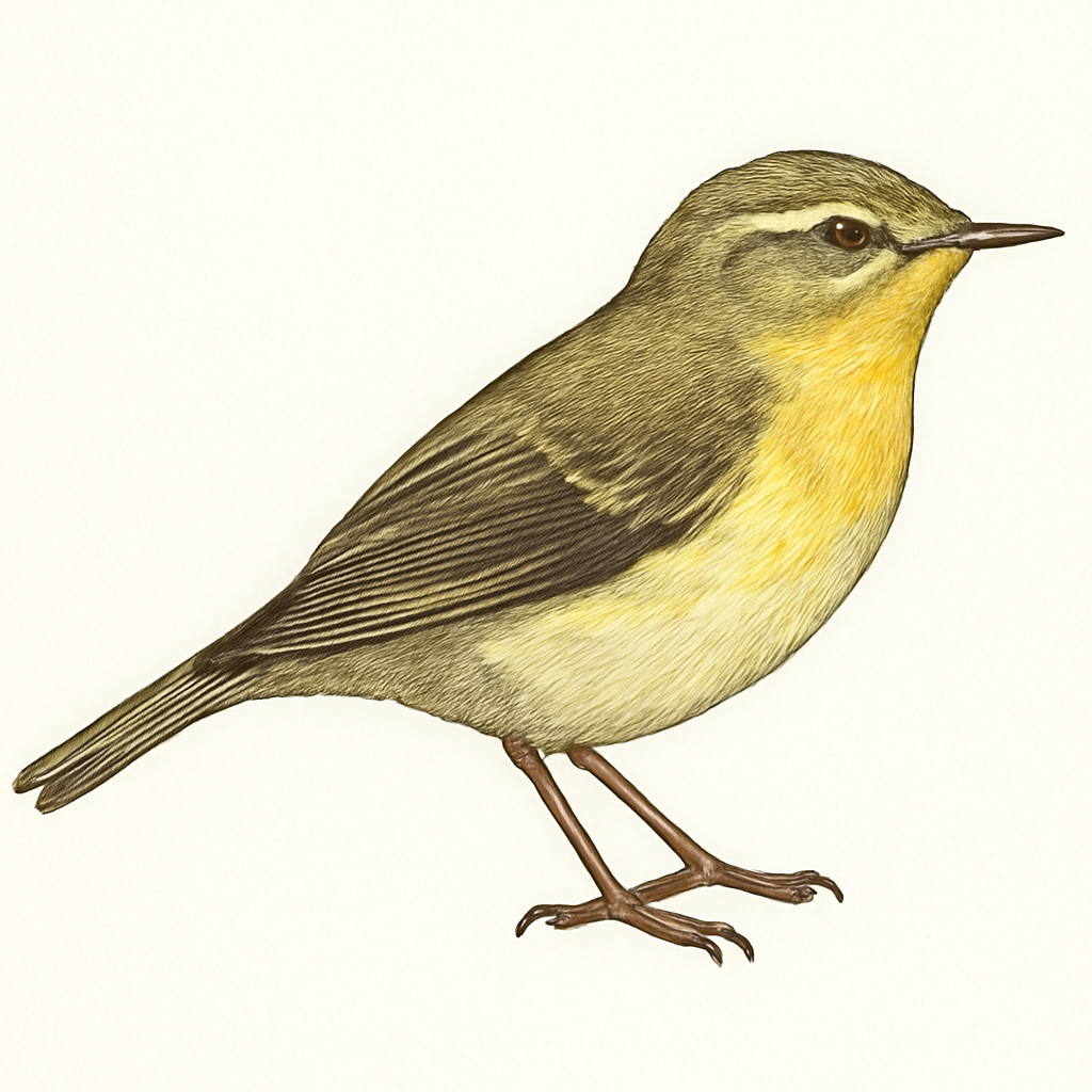 Sulphur-breasted Warbler illustration