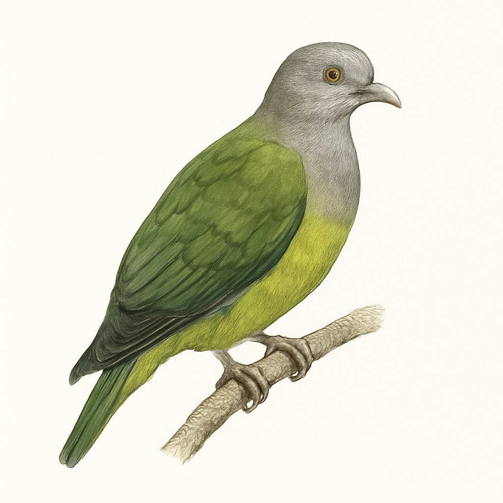 Ashy-headed Green-Pigeon illustration