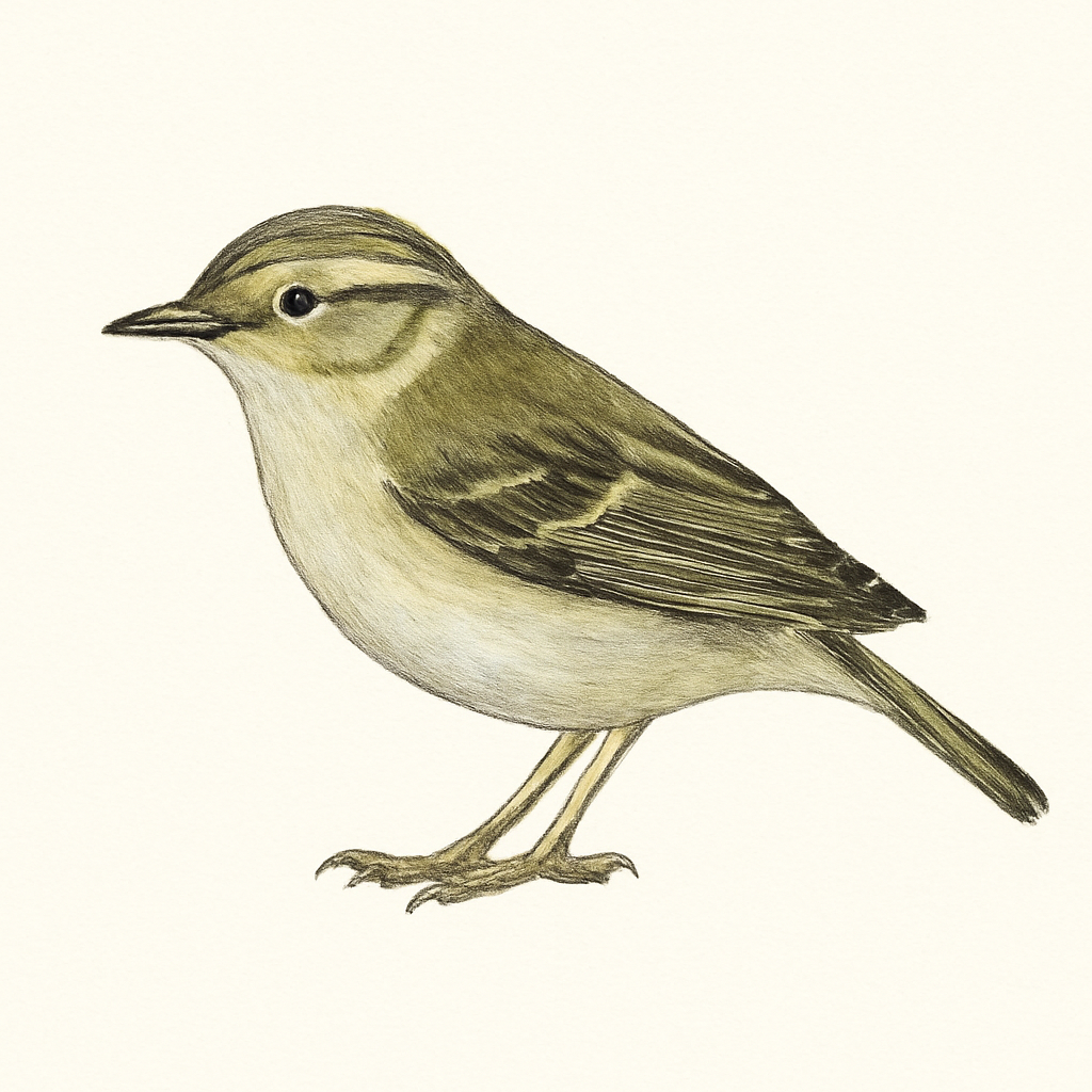 Illustration de Pouillot à triple bandeau