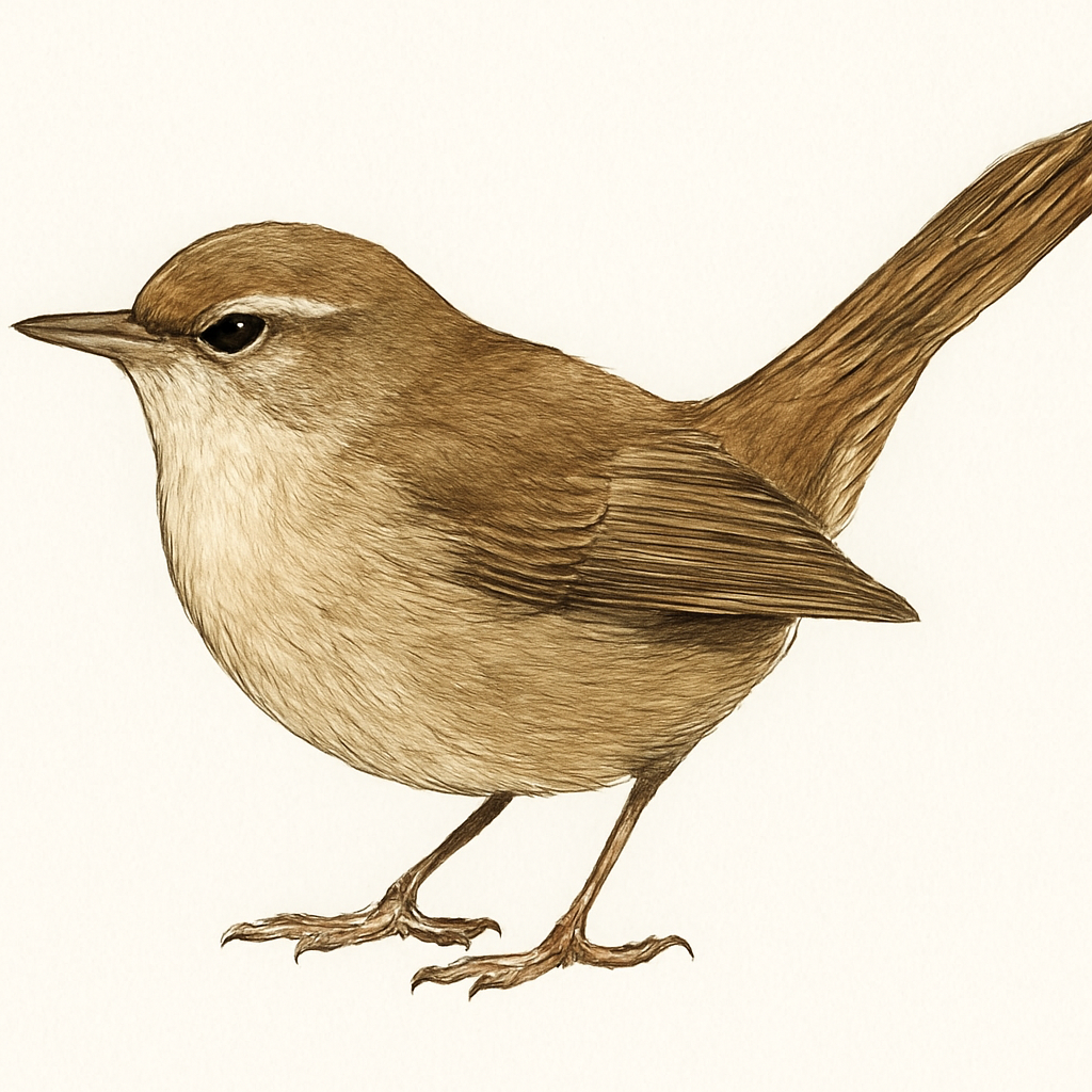 Cetti's Warbler illustration