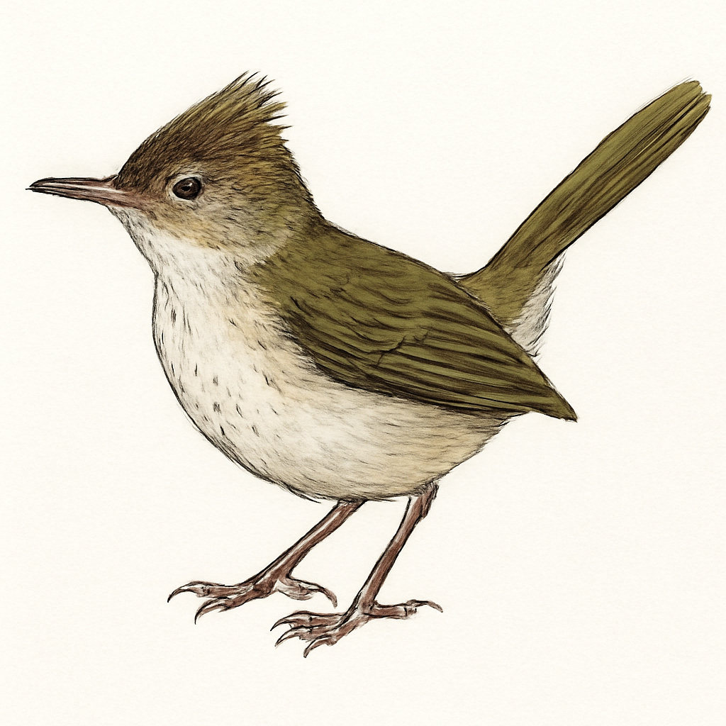 Illustration von Bergdickichtsänger