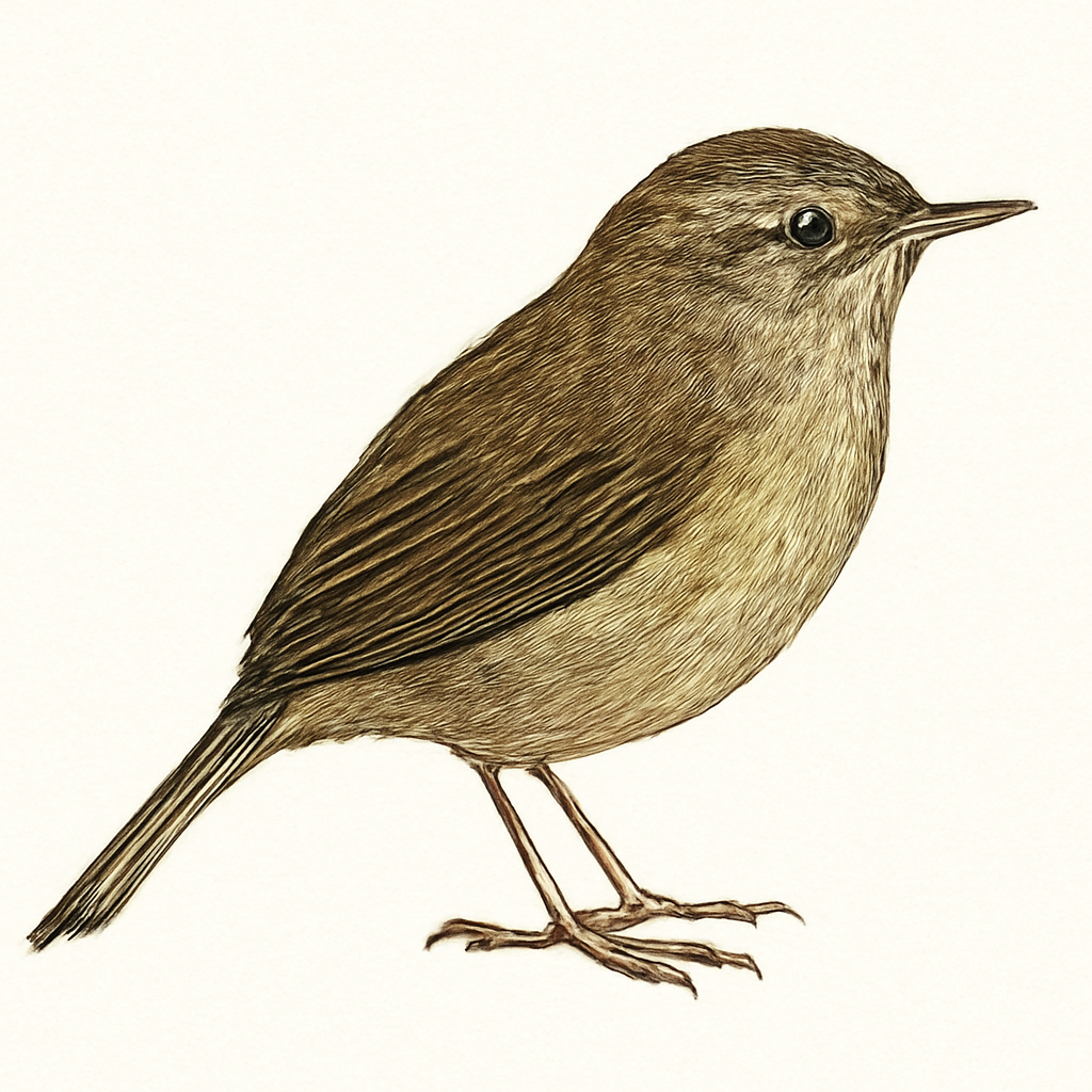 Ilustração de aberrant bush warbler