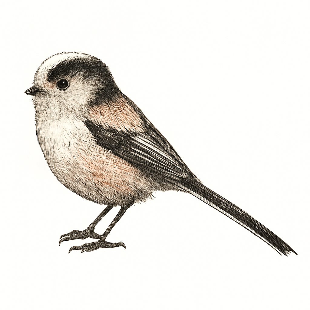 Long-tailed Tit illustration