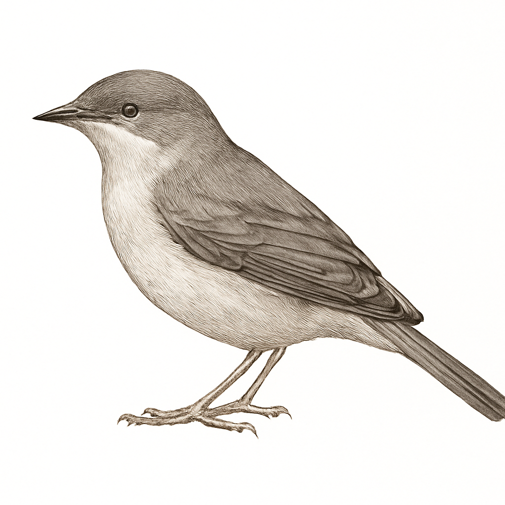 Illustration von Orpheusgrasmücke