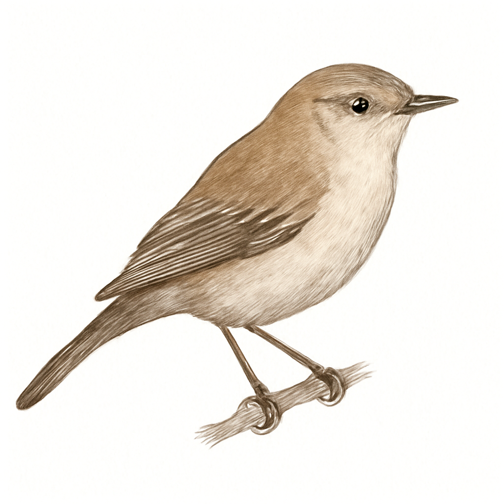 African Desert Warbler illustration